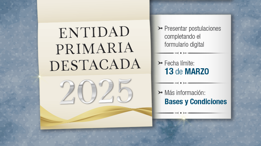 Inscripción "Entidad Primaria Destacada del Año"